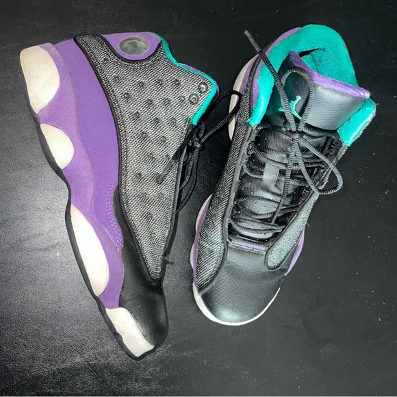Jordan 13 Grape Violet Teal GS - Picture 1 of 6